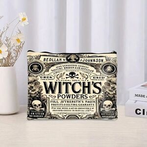Halloween Gothic Witches Powders Makeup Bag - Double-Sided Printed